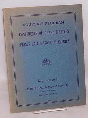 Souvenir Program Conference of Grand Masters of Prince Hall Masons of America May 17-21, 1953