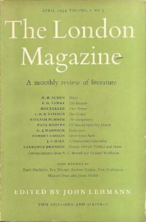 The London Magazine: A Monthly Review of Literature. April 1954 Volume 1 No. 3