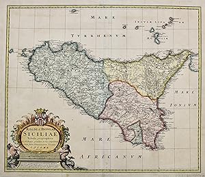 Regni & insulae Siciliae tabula geographica.