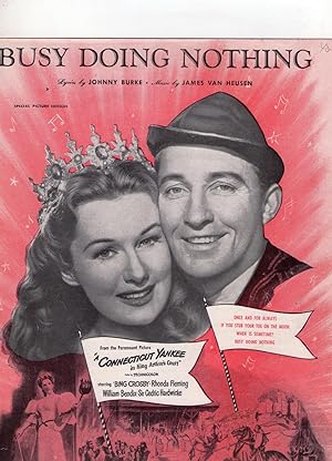 BUSY DOING NOTHING (Vintage Sheet Music Featuring Bing Crosby)