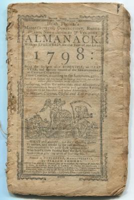 Isaiah Thomas's Massachusetts, Connecticut, Rhode Island, New Hampshire & Vermont Almanack with a...