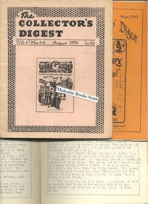 THE COLLECTORS DIGEST. 5 monthly Issues, 1950, Vol 4, No.44, 45, 46, 47 & 48