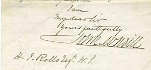 Signature of Sir John Carstairs McNeill (1831-1904), awarded a Victorian Cross for bravery in the...