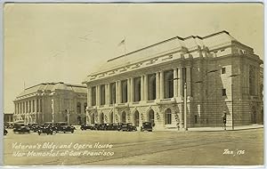 Real-Photo Postcard of Veteran's Building and Opera House War Memorial, San Francisco, California