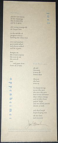 FOR MAX/TED BERRIGAN 2 Poems