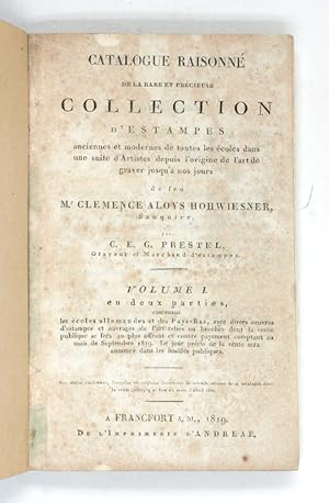 Catalogue raisonné de la rare et précieuse collection d'estampes anciennes et modernes de toutes ...