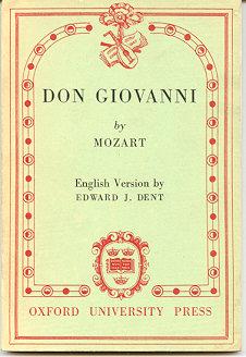 Don Giovanni By Mozart [libretto]