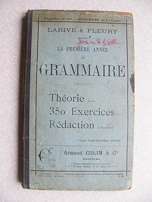 La Premiere Annee De Grammaire. Programme De 1887