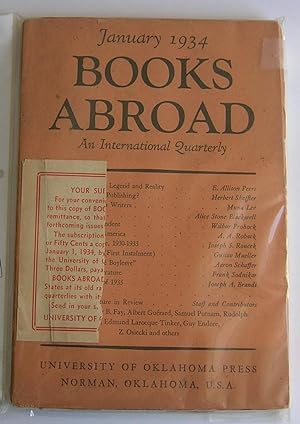 Books Abroad. An International Quarterly. January 1934.