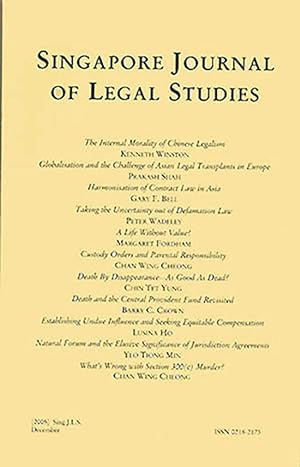 Singapore Journal of Legal Studies
