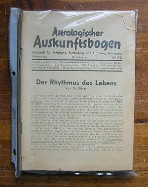 Astrologischer Auskunftsbogen. [Lot of 9 issues]