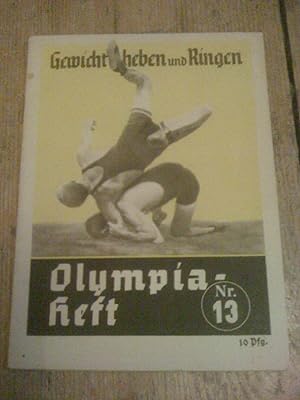 Olympia Heft Nr. 13 Gewichtheben und Ringen 1936