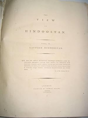 The View of Hindoostan. Vol.1. Western Hindoostan. & Vol.2. Eastern Hindoostan (Hindustan)