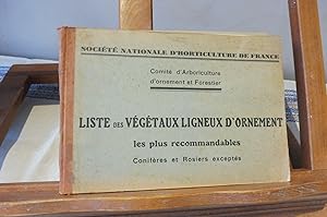 Liste Des Végétaux Ligneux D'Ornement Les Plus Recommandables, Conifères Et Rosiers Exceptés