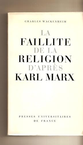 La Faillite De La Religion D'apres Karl Marx