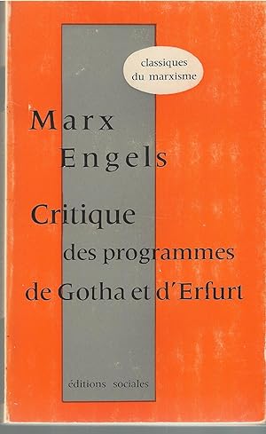 Critique Des Programmes De Gotha Et D'erfut
