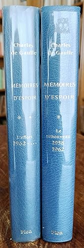 Mémoires d'espoir. Tome I. Le renouveau 1958-1962. Tome II. L'effort , 1962.