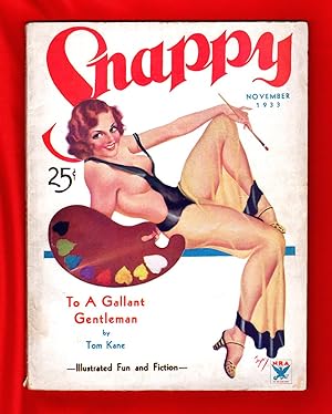 Snappy - November 1933 issue. Earle Bergey Cover. Pin-Up