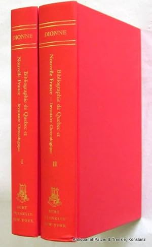 Inventaire chronologique des Livres, Brochures, Journaux et Revues Publiés en langue française da...