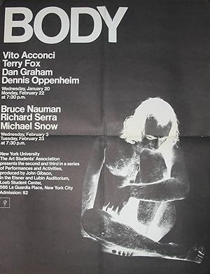 BODY: Vito Acconci, Terry Fox, Dan Graham, Dennis Oppenheim (poster)