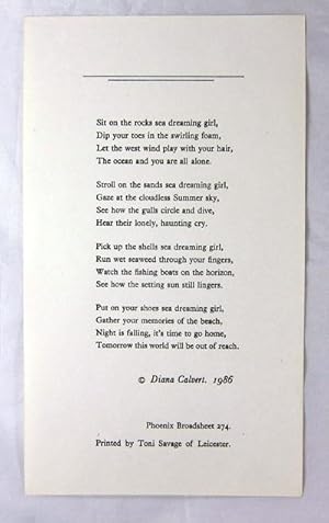 Poem. ( Phoenix Broadsheet Number 274)