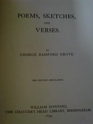 Poems, Sketches, And Verses