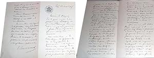 Belle lettre autographe de Léon BARRACAND à entête du Cercle de l'Union Artistique, destinée au D...