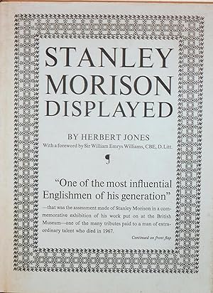 Stanley Morison Displayed An Examination of His EarlyTypographic Work