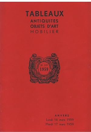 Tableaux, Antiquités, Objets d'Art, Mobilier - nr. 132 1959