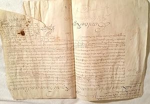 DISPENSE D'AGE. Manuscrit sur parchemin signé "Louis" (secrétaire), contresigné Philippeaux, comm...