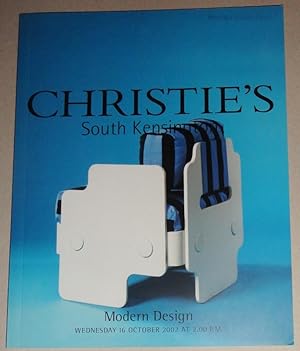 Modern Design; Wednesady 16 October 2002: Christie's Auction Catalog