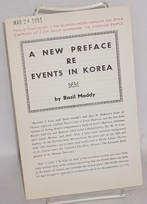 A new preface re events in Korea