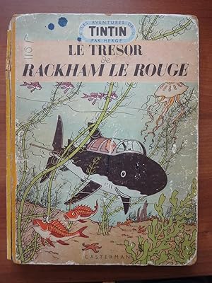 The Adventures of Tintin: 1952 MEDALLION EDITION in French: Le Tresor de Rackham le Rouge (Red Ra...
