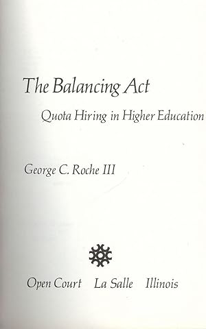 THE BALANCING ACT: QUOTA HIRING IN HIGHER EDUCATION