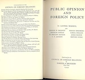 PUBLIC OPINION AND FOREIGN POLICY