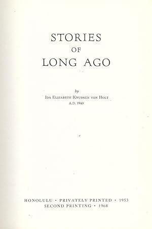 STORIES OF LONG AGO