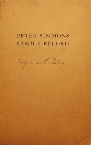 PETER SIMMONS FAMILY RECORD