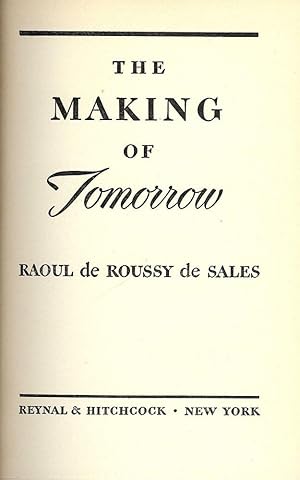 THE MAKING OF TOMORROW