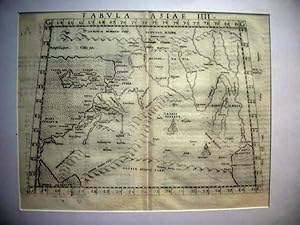 Carte ancienne. Tabula Asiae IIII.Chypre, Syrie, Palestine, Arabie, Mésopotamie.
