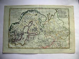 Carte ancienne. Le nord de l'Europe contenant le Danemark, la Norvège, la Suède et la Laponie, av...