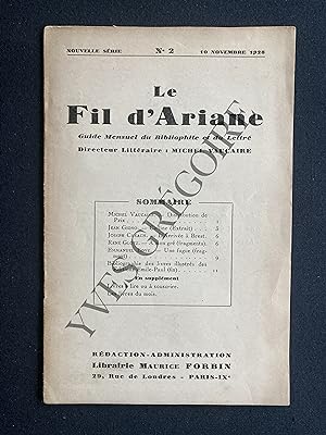 LE FIL D'ARIANE-NOUVELLE SERIE-N°2-10 NOVEMBRE 1928