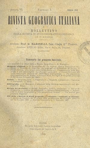 RIVISTA Geografica Italiana e Bollettino della "Società di Studi Geografici e Coloniali" [.] in F...
