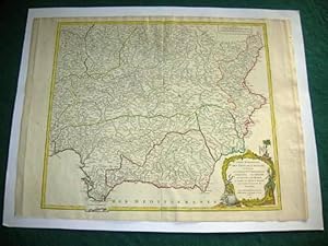 Carte ancienne. Partie Méridionale des Etats de Castille.