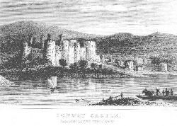 Conway Castle, Caernarvonshire, North Wales.