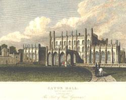 Eaton Hall, South East View, the Seat of Earl Grosvenor, Chesire. (Color.)