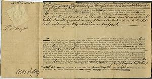 Revolutionary War period writ in which James Smyth demands 480 pounds from William Bath, pilot, i...