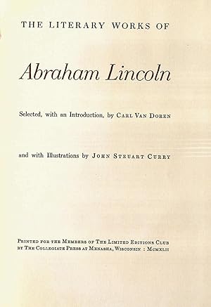 THE LITERARY WORKS OF ABRAHAM LINCOLN
