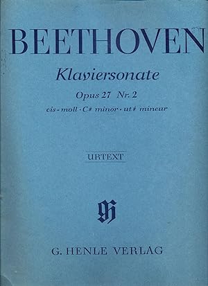 Beethoven. Klaviersonate cis-moll. Opus 27 Nr. 2. cis-moll. c# minor. Urtext