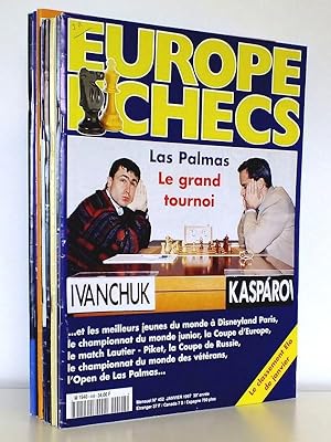 Europe Echecs - Année 1997 [ lot de 9 numéros - du n° 452 de janvier au n° 460 d'octobre : n° 452...