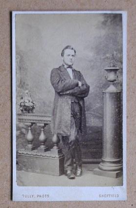 Carte De Visite Photograph. Portrait of a Gentleman with Folded Arms.